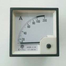Analog ampmeter - 96x96 - 100/5A 