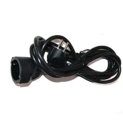 Cable extension 3x1.5mm² 3m Black - Adeleq