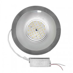 Led COB SMD dimmable down light 26W Round - 4000K 100deg - Silver/Satin - Adeleq