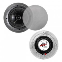 Ceiling speaker round 25W 8 ohm Silver (HST-660) set 2-way - adeleq
