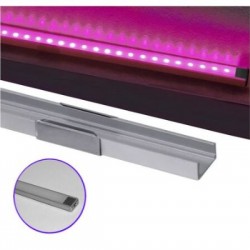 Aluminum profile 1m wall mounted for led strips max W:11mm L:1m W:15.8mm H:6mm - 30-0550 -adeleq