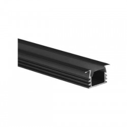 2m aluminum led profile Deep black L:2m W:24.62mm H:12.2mm - 30-0560021 - adeleq