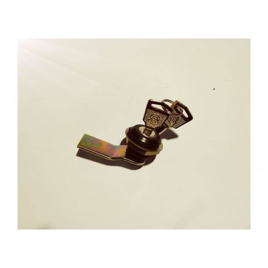 Κλειδαριά κιβωτίου μεταλλική σε μάυρο χρώμα & όμοιο κλειδί Φ22 - MS407 - Noratex