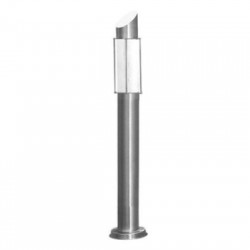 Ground Pillar Inox Lighting Fitting with sideways tip h142cm E27 IP44 satin - adeleq