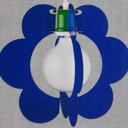 Pendant lights - 1x100w / E27 - 56321 - PL Happy flowers blue / Benetton - ESTO