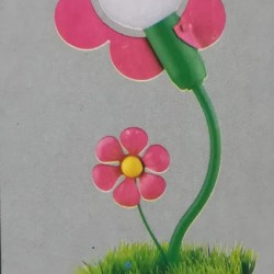 Table lamp - 1x40W / Ε14 - TL happy flowers Rot  - 56329 - ESTO