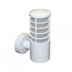 Wall mounted Aluminum Cylinder with shades with base Lighting fitting D90mm 7111 E27 IP44 white - adeleq 
