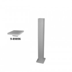 Aluminum square pillar base h95 for wall mounted aluminum Lighting fitting 9-89896 grey - adeleq 
