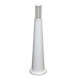 Ground Pillar Aluminum Culinder Cone with base with shades lighting Fitting 9026-650 GU10 IP54 white - adeleq 
