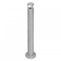 Ground Pillar Aluminum Culinder with base indirect Lighting Fitting 9107-650 GU10 IP54 grey - adeleq 