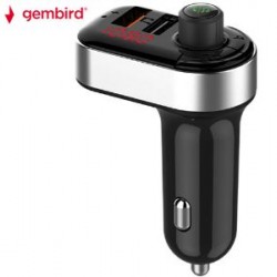 Digital FM transmitter 3 IN 1 Carkit with and USB charger Black - BTT-04 - Gembird