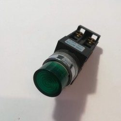 Button Green Φ22 Illuminated - IDSE-22MP 10GR/NO - Camsco