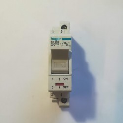 Rail switch - 2P / 32A + Indicator light - SB 233 - hager