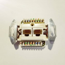 Socket  - 2xRJ45 - mechanism - Telegartner