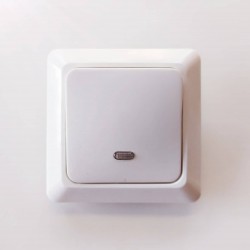 Button with lamp white - NOREL - ELKO 