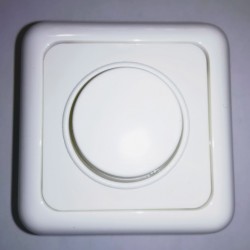 Dimmer rotary two way switch 230V /1000W  -  White - Sifnos 767 - aliberti